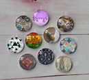 Handmade Round Photo Glass Cabochon A534