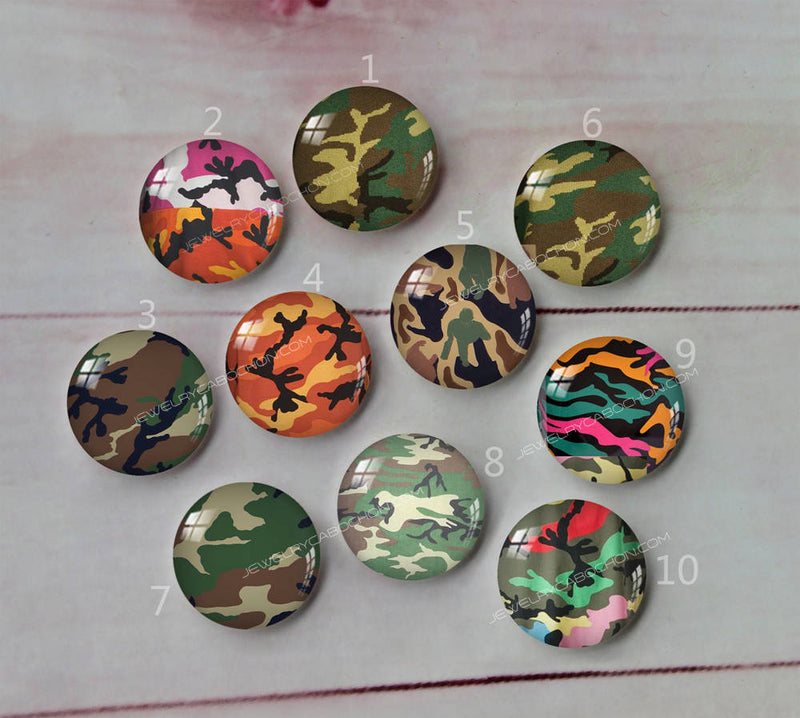 Handmade Round Photo Glass Cabochon A600