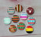 Handmade Round Photo Glass Cabochon geometric A675