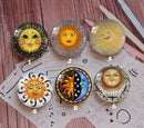 Handmade Round Photo Glass Cabochon sunshine 931