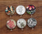 Handmade Round Photo Glass Cabochon Plant flower 951