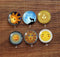 Handmade Round Photo Glass Cabochon sun-965