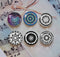 Handmade Round Photo Glass Cabochon Pattern 1055