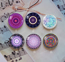 Handmade Round Photo Glass Cabochon Pattern 1070