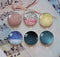 Handmade Round Photo Glass Cabochon Glitter 1125