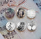 Handmade Round Photo Glass Cabochon Note 1165