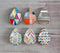 Handmade Teardrop Photo Glass Cabochons geometric stripe A313