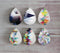 Handmade Teardrop Photo Glass Cabochons geometric stripe A314