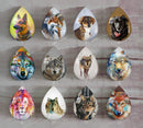 Handmade Teardrop Photo Glass Cabochons Animal wolf A600