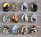 Handmade Teardrop Photo Glass Cabochons Animal horse A602