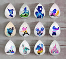 Handmade Teardrop Photo Glass Cabochons A618