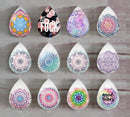 Handmade Teardrop Photo Glass Cabochons Pattern A640