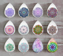 Handmade Teardrop Photo Glass Cabochons Pattern A643