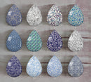 Handmade Teardrop Photo Glass Cabochons Pattern A644