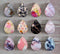 Handmade Teardrop Photo Glass Cabochons Geometry stripe A668