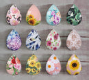 Handmade Teardrop Photo Glass Cabochons Plant flower A671