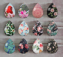 Handmade Teardrop Photo Glass Cabochons Plant flower A674