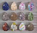 Handmade Teardrop Photo Glass Cabochons Streaks A676