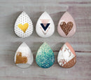 Handmade Teardrop Photo Glass Cabochons geometric A344