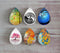 Handmade Teardrop Photo Glass Cabochons Plant tree A351