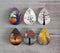 Handmade Teardrop Photo Glass Cabochons Plant tree A366