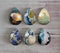 Handmade Teardrop Photo Glass Cabochons Ocean waves A375