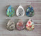 Handmade Teardrop Photo Glass Cabochons Plant flower A389