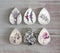 Handmade Teardrop Photo Glass Cabochons Plant flower A391