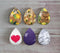 Handmade Teardrop Photo Glass Cabochons Geometry Glitter A424