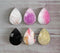 Handmade Teardrop Photo Glass Cabochons Geometry Glitter A425