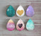 Handmade Teardrop Photo Glass Cabochons Geometry Glitter A438