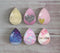 Handmade Teardrop Photo Glass Cabochons Geometry Glitter A442