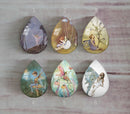 Handmade Teardrop Photo Glass Cabochons Elf A452