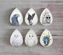 Handmade Teardrop Photo Glass Cabochons animal eagle A494