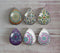 Handmade Teardrop Photo Glass Cabochons Geometric pattern A546