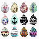 Handmade Teardrop Photo Glass Cabochons geometric 13