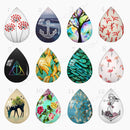 Handmade Teardrop Photo Glass Cabochons 38