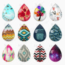 Handmade Teardrop Photo Glass Cabochons 43