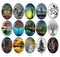 Handmade oval Photo Glass Cabochons tree 724