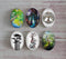 Handmade oval Photo Glass Cabochons tree A354