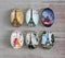 Handmade oval Photo Glass Cabochons Iron tower A476