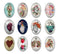 Handmade oval Photo Glass Cabochons heart A611