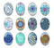 Handmade oval Photo Glass Cabochons Pattern A639