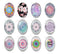 Handmade oval Photo Glass Cabochons Pattern A640