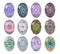 Handmade oval Photo Glass Cabochons Pattern A643