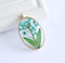 1pcs  Handmade Resin pressed flower pendant necklace, Real dried flower jewelry wholesale