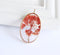 1pcs pressed flower jewelry,pressed flower oval pendant necklace,Real dried flower jewelry wholesale