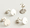 50pcs Earring Posts/ Ear Nut Backs, Surgical Stainless Steel Bezel Earring Studs, DIY Stainless Steel 8mm Glueable Flat Pad