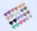 20pcs 12mm Heart Fish Scale Dragon Snake Skin Cabochons,Resin Druzy Cabochons,Mermaid Cabochons