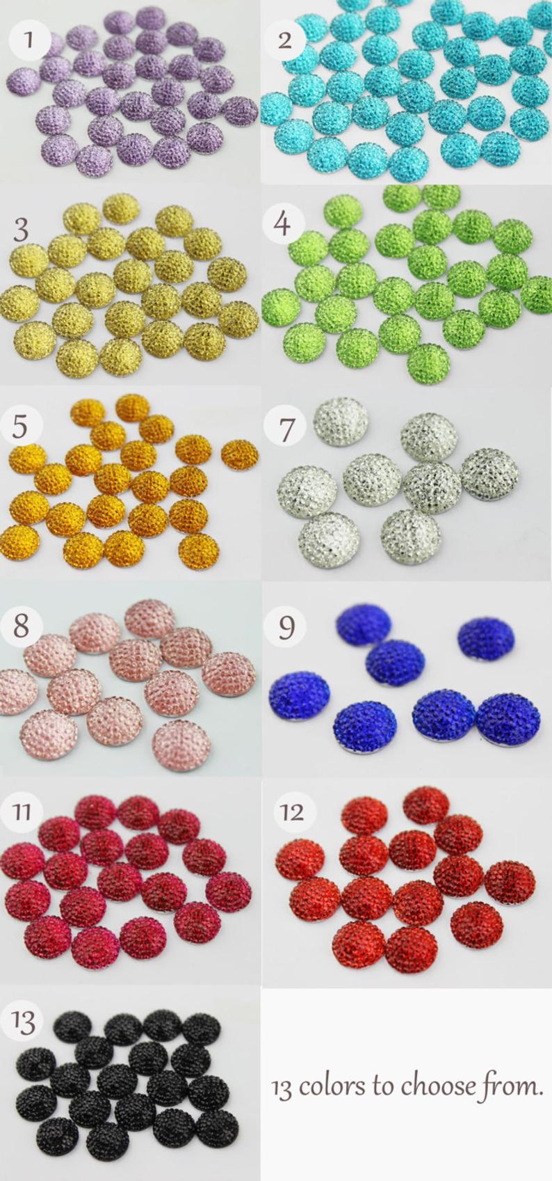 20pcs 12mm Resin Cabochons,Druzy Cabochons,Mermaid Cabochons